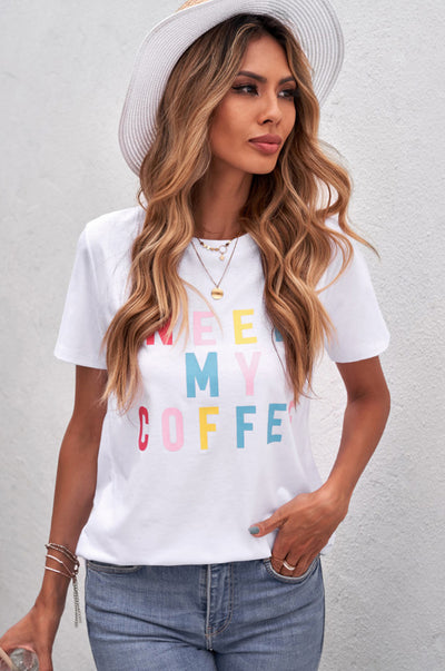 NEED MY COFFEE Graphic Tee - OK BAZAAR | Trendy Attainable Fashion & Accessories