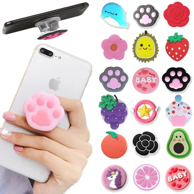 Universal Mobile Phone Bracket Cute 3D Animal Fold Phone Expanding Stand Finger Holder Panda Cat Paw Unicorn Phone Holder Stand - OK BAZAAR | Trendy Attainable Fashion & Accessories